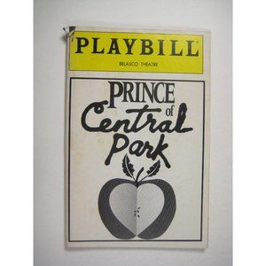 Prince of Central Park Playbill October 1989 Worley Theatre Broadway FLOP